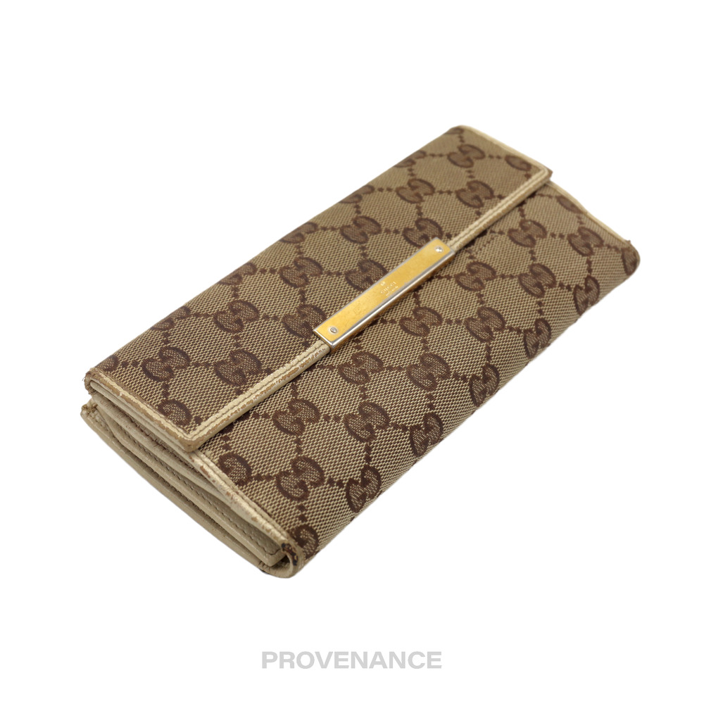 🔴 Gucci Long Wallet - GG Canvas White - Picture 3 of 7